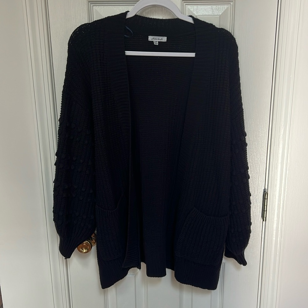 White birch, navy cardigan, like New! Size small – medium.